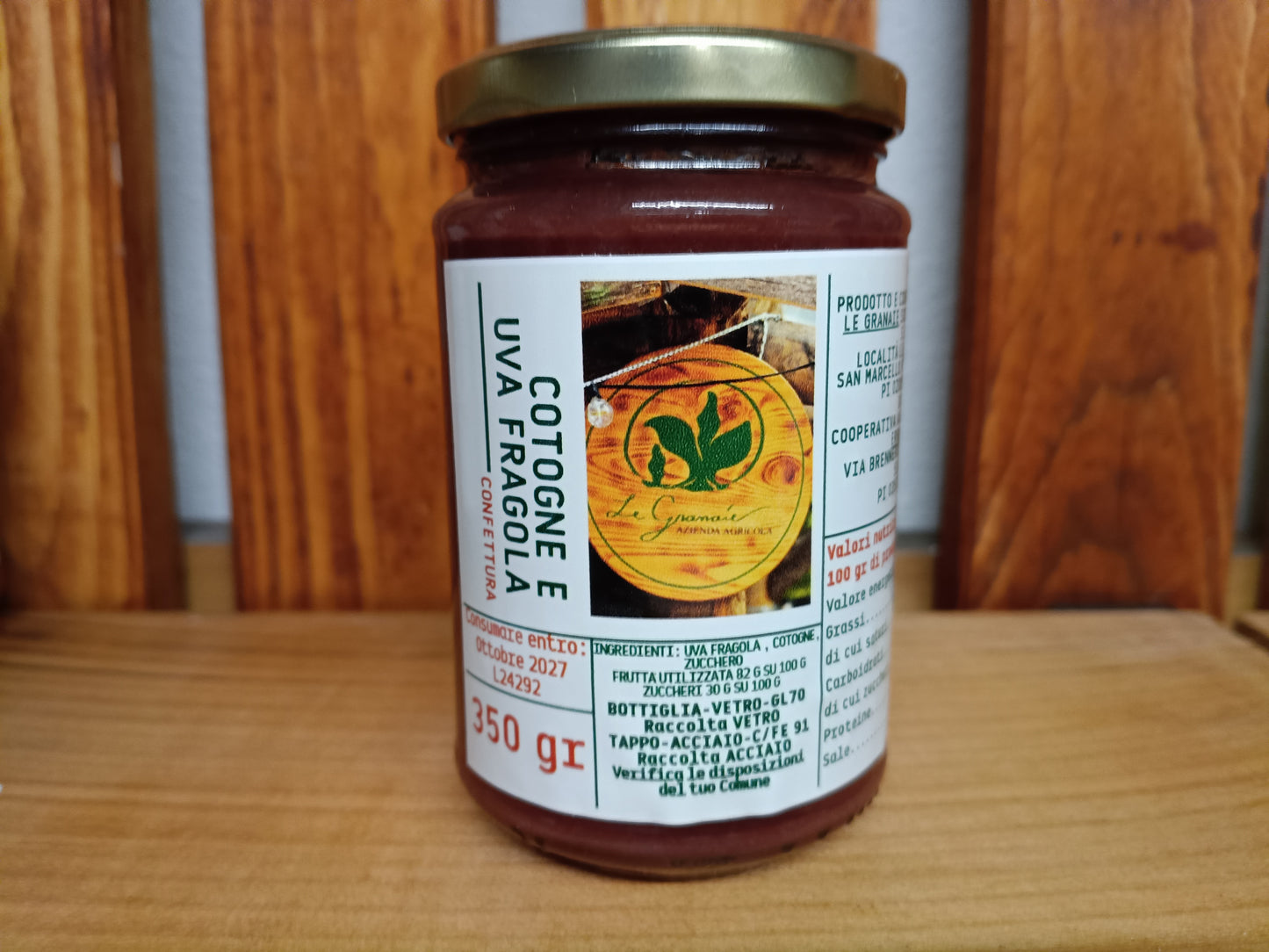 Confettura di Cotogne e Uva fragola 350 gr - Le Granaie