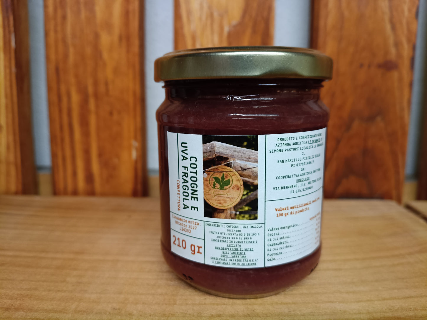 Confettura di Cotogne e Uva Fragola 210 gr - Le Granaie